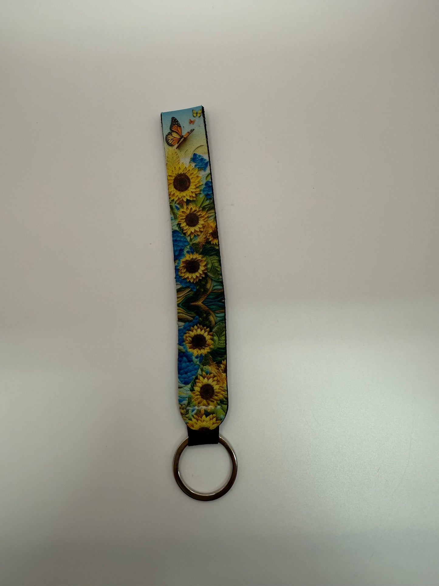 Sunflower butterfly wristlet