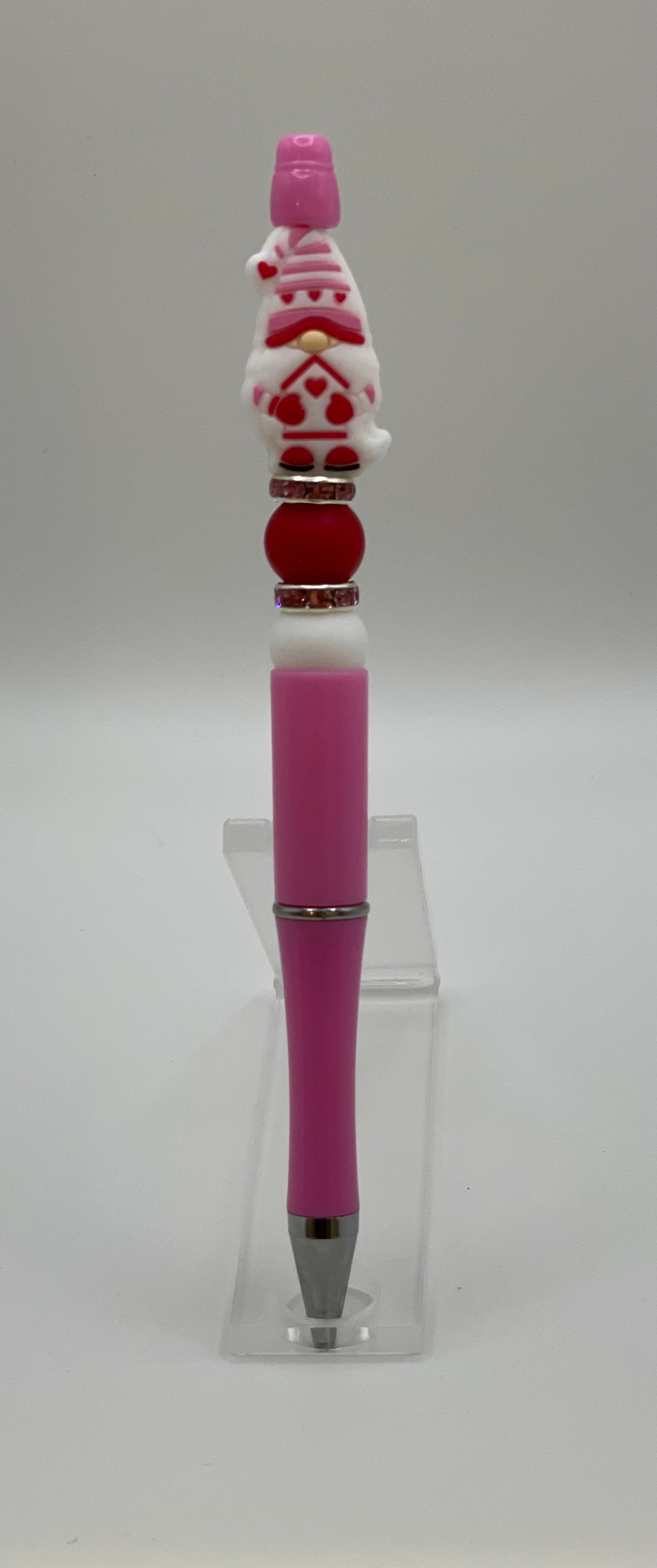 Pink valentine gnome pen