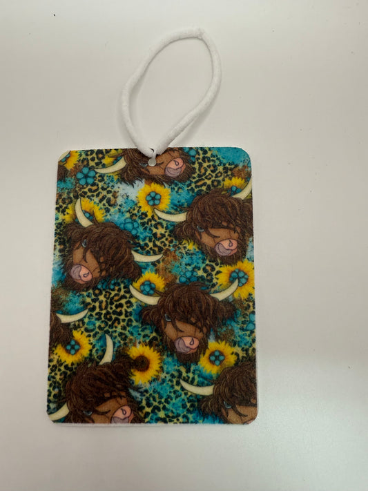 Highland cow air freshner