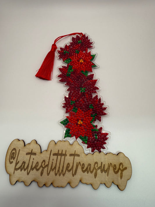 Christmas flower jewel bookmark