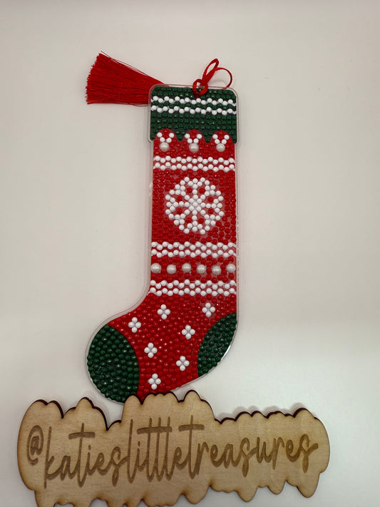 Christmas Stocking jewel bookmark