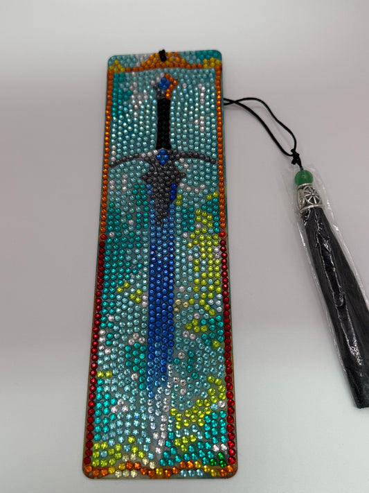 Blue and yellow sword