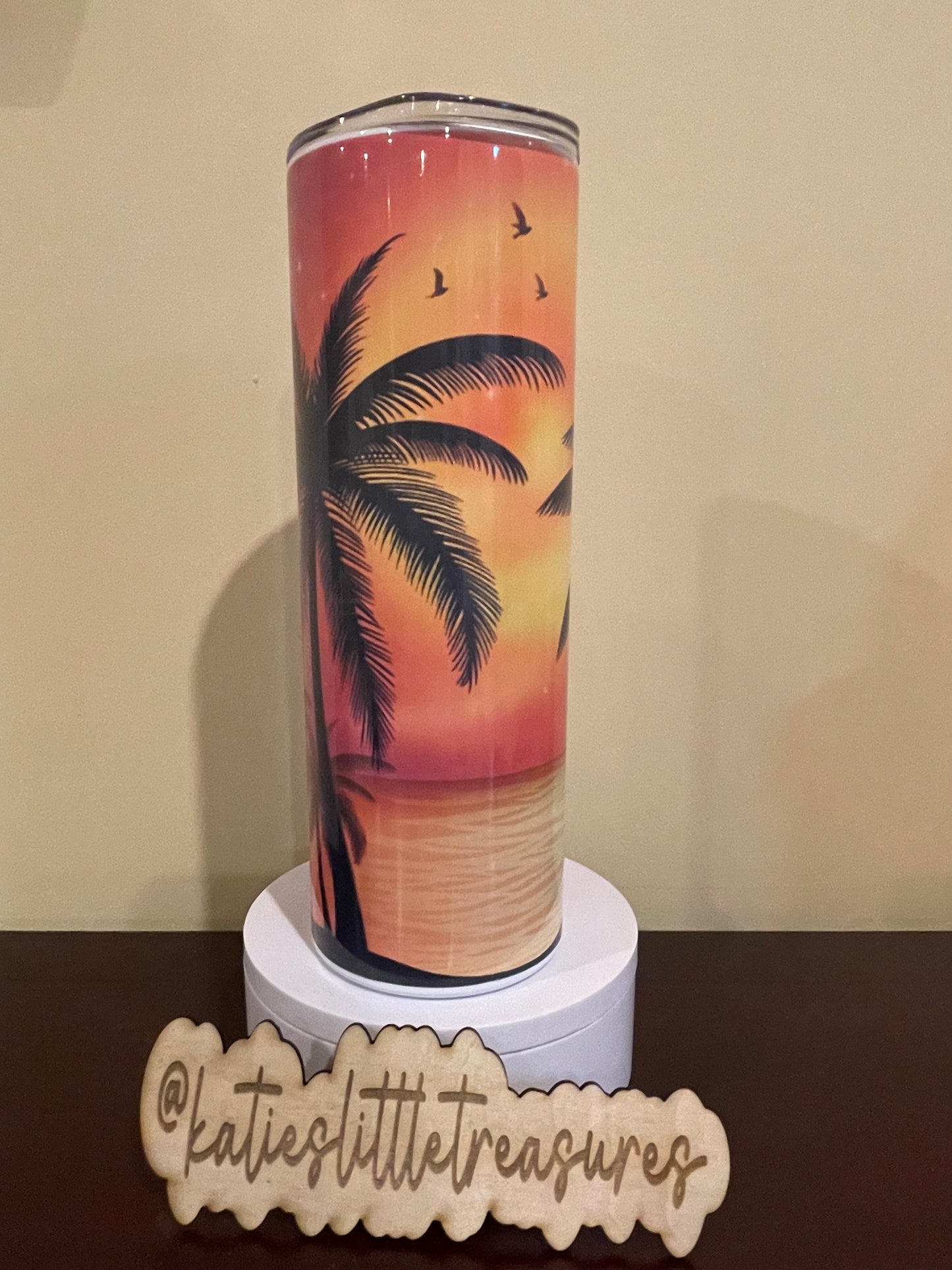 Sunset palm tree